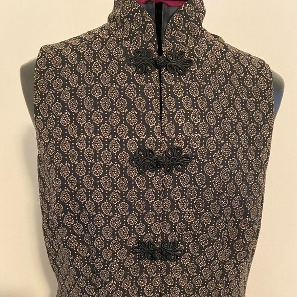 Sheri Martin Boho Sleeveless Geometric Vest/Tunic Women Size 10 - Picture 2 of 8